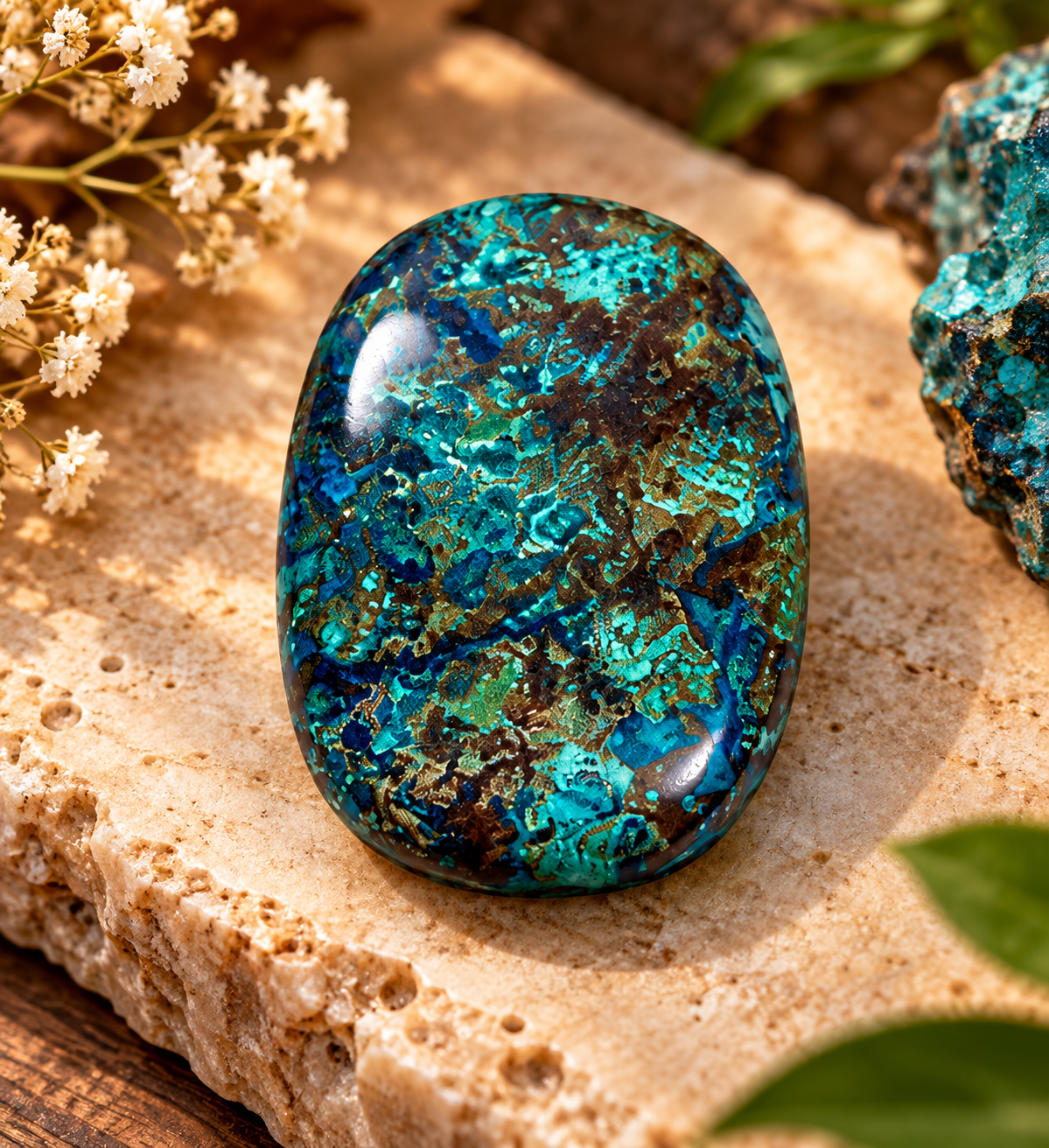Natural Chrysocolla Cabochon