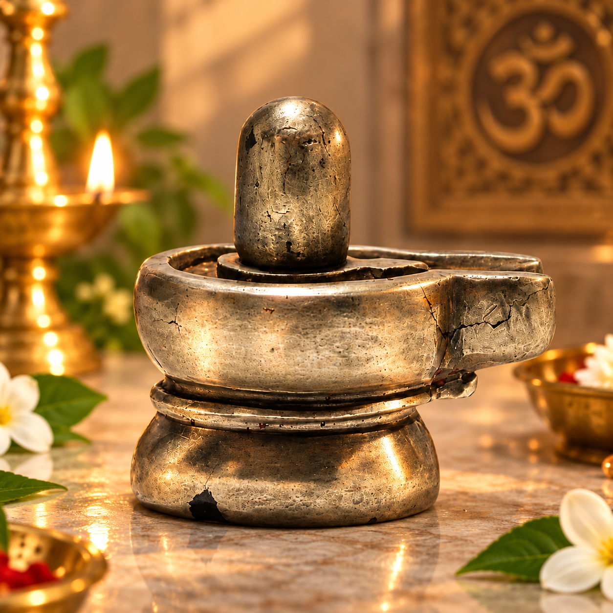 Natural Pyrite Shivling - 111 Grams