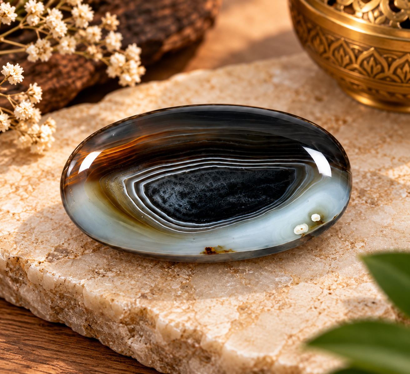 Natural Chalcedony Cabochon - 115 Grams
