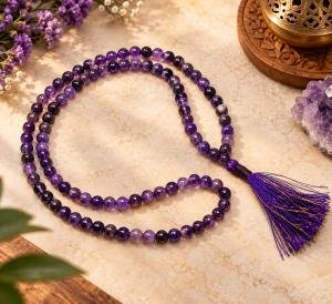 Amethyst Mala - 108 + 1 Beads