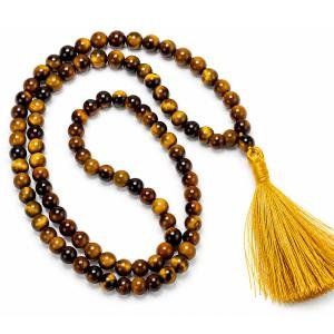 Tiger's Eye Mala - 108 + 1 Beads